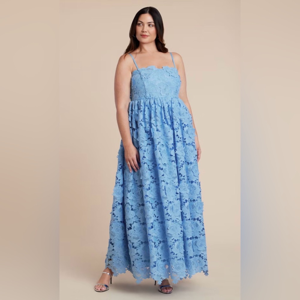 NWT Eloquii Fit And Flare Lace Gown